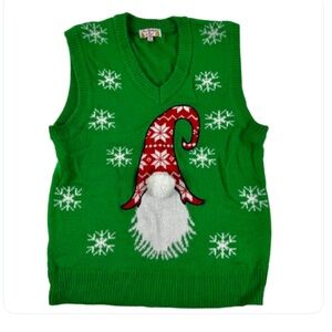 Green Gnome Christmas Sweater Vest